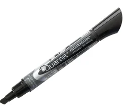 Quartet® EnduraGlide® Dry-Erase Markers, Chisel, Black, Pack Of 12