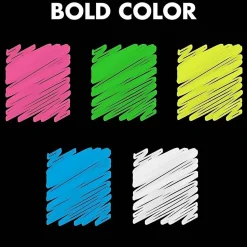 Quartet Glass Board Bullet Tip Neon Markers - Bullet Marker Point - Assorted Neon Ink - 6/Pack