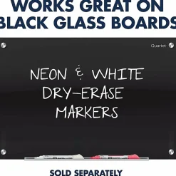 Quartet Glass Board Bullet Tip Neon Markers - Bullet Marker Point - Assorted Neon Ink - 6/Pack