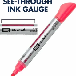 Quartet Glass Board Bullet Tip Neon Markers - Bullet Marker Point - Assorted Neon Ink - 6/Pack