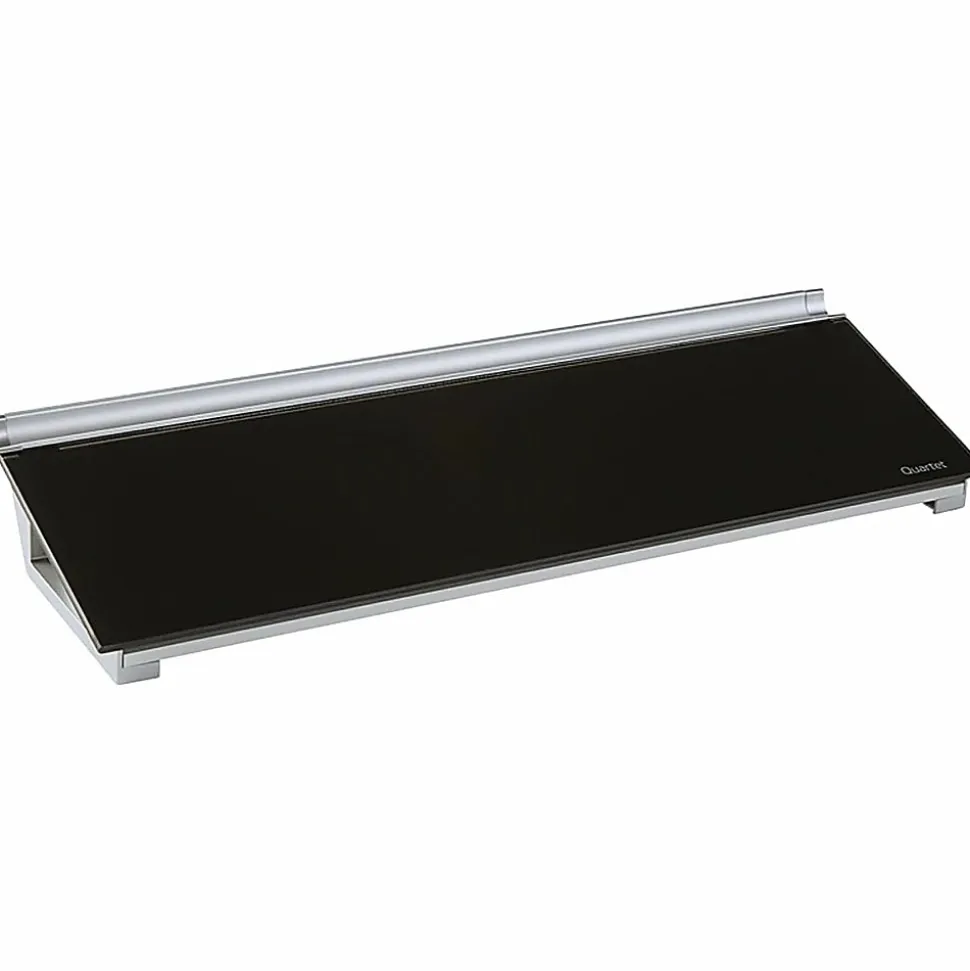 Quartet® Glass Unframed Dry-Erase Whiteboard Desktop Computer Pad, 6" x 18", Black