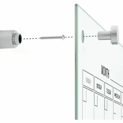Quartet® Infinity™ Glass Magnetic Unframed Monthly Calendar Whiteboard, 36