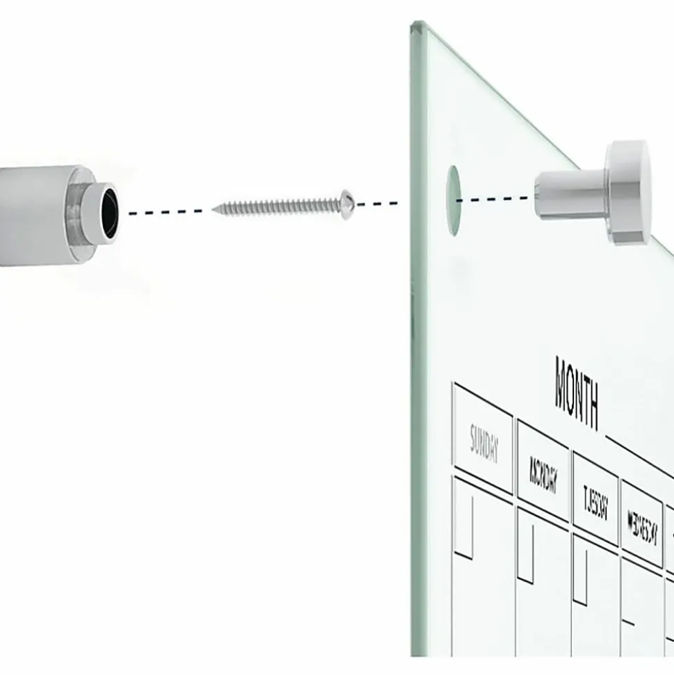 Quartet® Infinity™ Glass Magnetic Unframed Monthly Calendar Whiteboard, 36" x 48", White