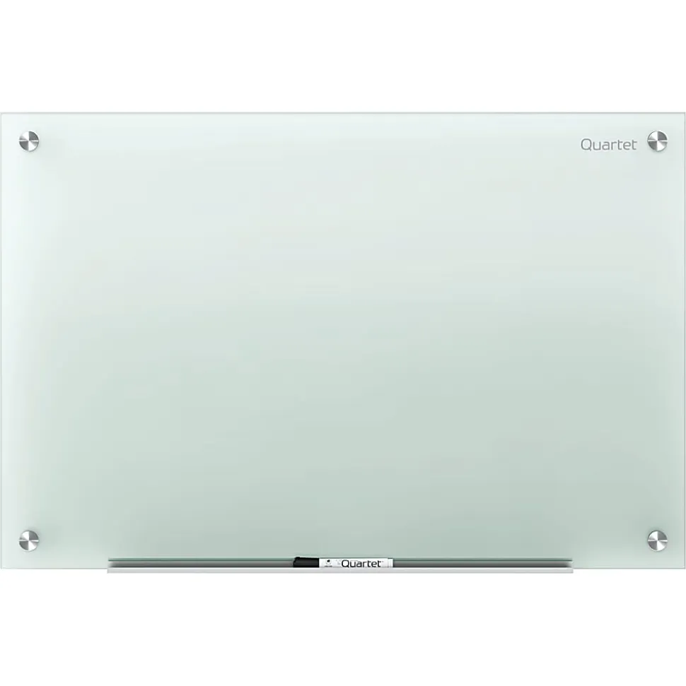 Quartet Infinity® Glass Unframed Non-Magnetic Dry-Erase Whiteboard, 96" x 48", Frosted White