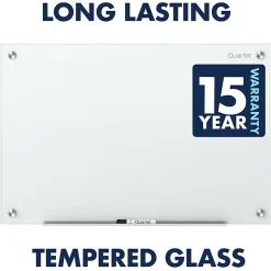 Quartet Infinity® Magnetic Glass Unframed Dry-Erase Whiteboard, 96" x 48", White