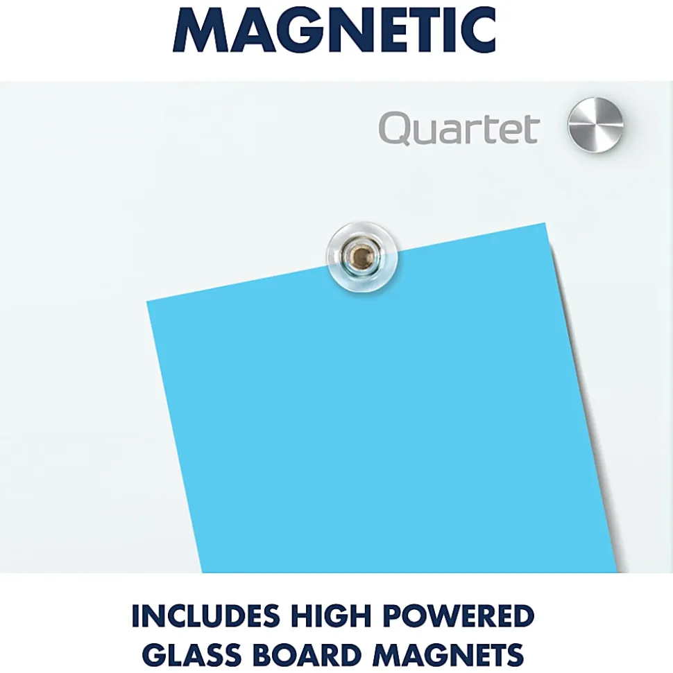 Quartet Infinity® Magnetic Glass Unframed Dry-Erase Whiteboard, 96" x 48", White