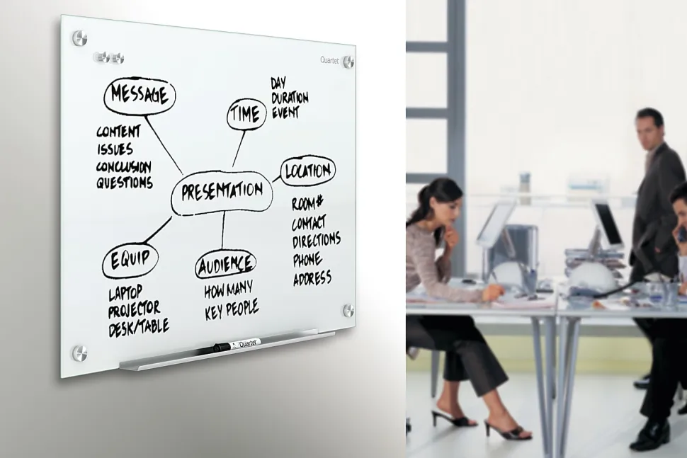 Quartet Infinity® Magnetic Glass Unframed Dry-Erase Whiteboard, 72" x 48", White