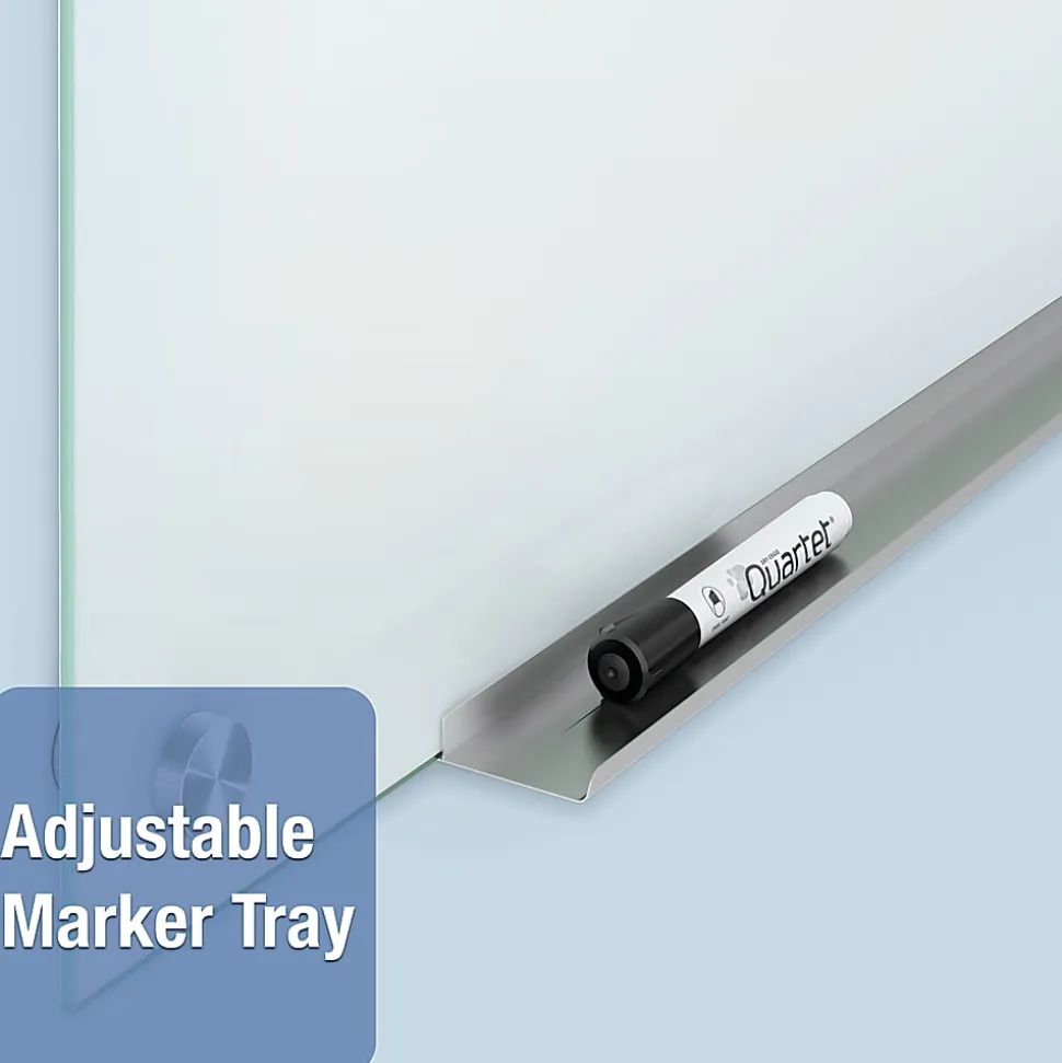 Quartet Infinity® Magnetic Glass Unframed Dry-Erase Whiteboard, 72" x 48", White