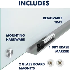 Quartet Infinity® Magnetic Glass Unframed Dry-Erase Whiteboard, 36