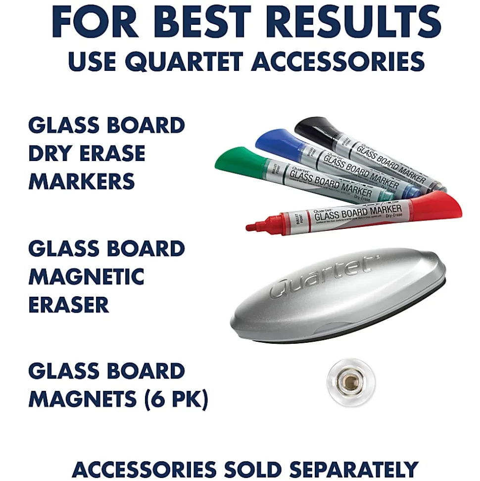 Quartet Infinity® Magnetic Glass Unframed Dry-Erase Whiteboard, 36" x 24", White