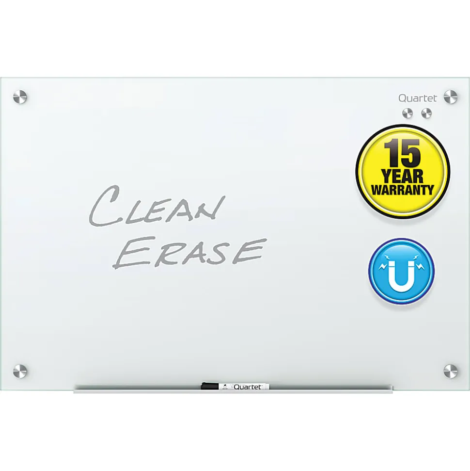 Quartet® Infinity™ Magnetic Glass Unframed Dry-Erase Whiteboard, 24" x 18", White