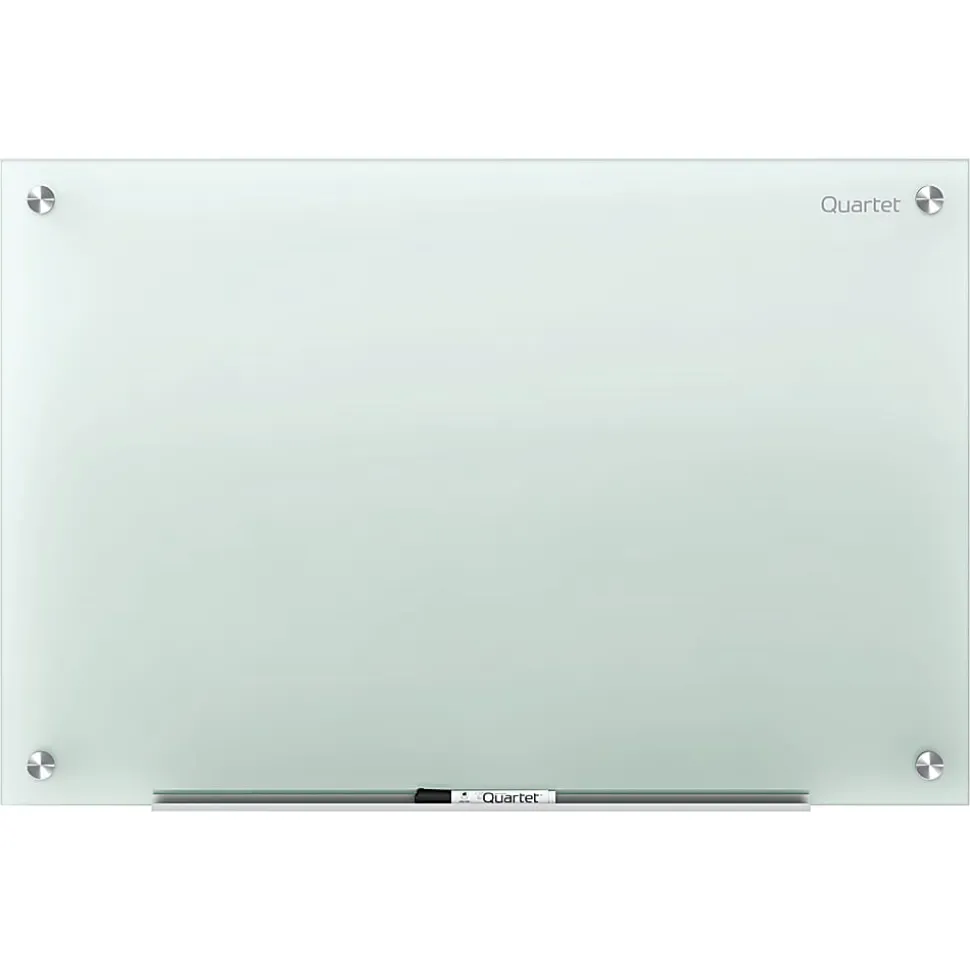 Quartet Infinity® Tempered Glass Unframed Non-Magnetic Dry-Erase Whiteboard, 72" x 48", Frosted