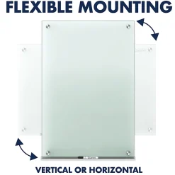 Quartet Infinity® Tempered Glass Unframed Non-Magnetic Dry-Erase Whiteboard, 48" x 36", Frosted