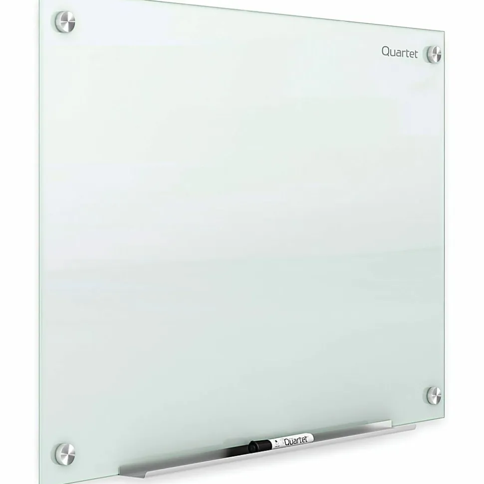 Quartet Infinity® Tempered Glass Unframed Non-Magnetic Dry-Erase Whiteboard, 48" x 36", Frosted