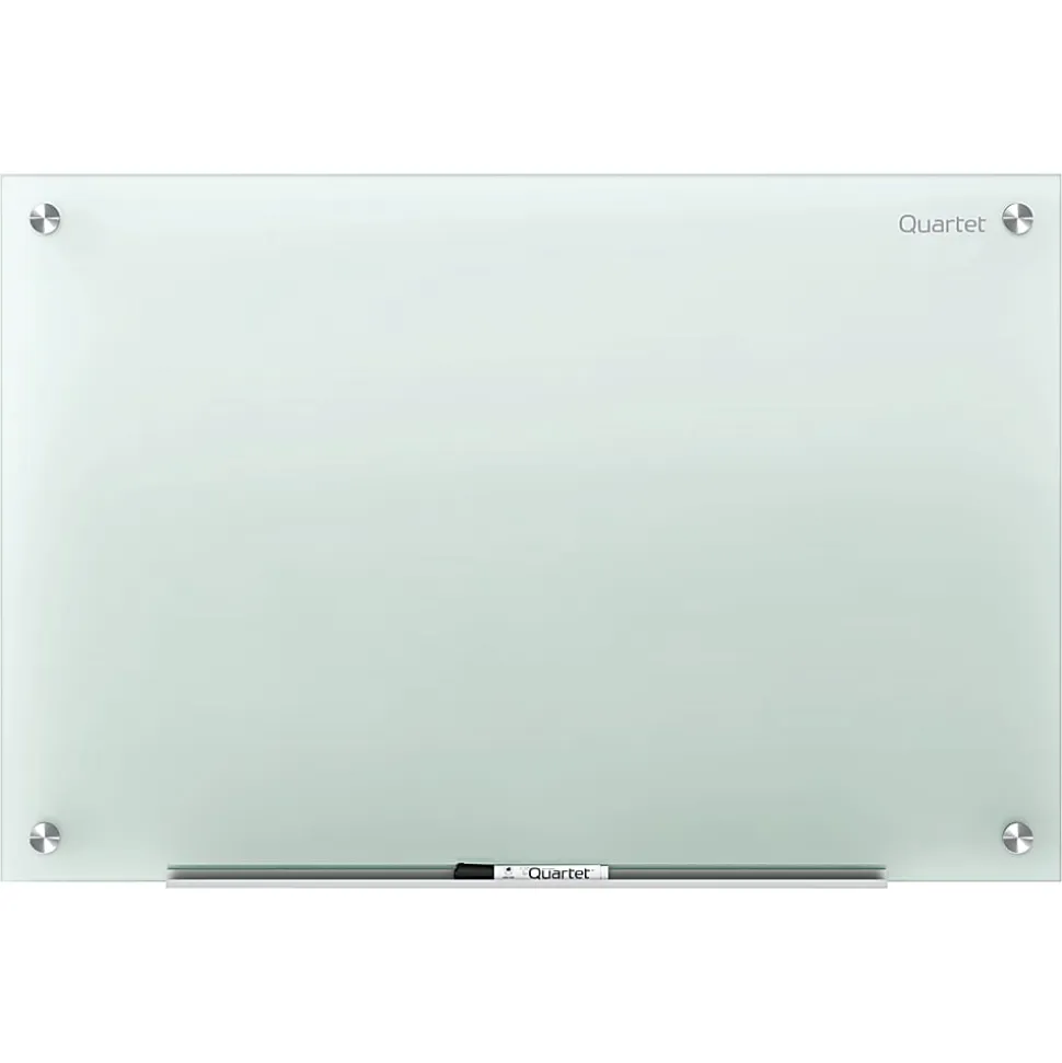 Quartet Infinity® Tempered Glass Unframed Non-Magnetic Dry-Erase Whiteboard, 48" x 36", Frosted