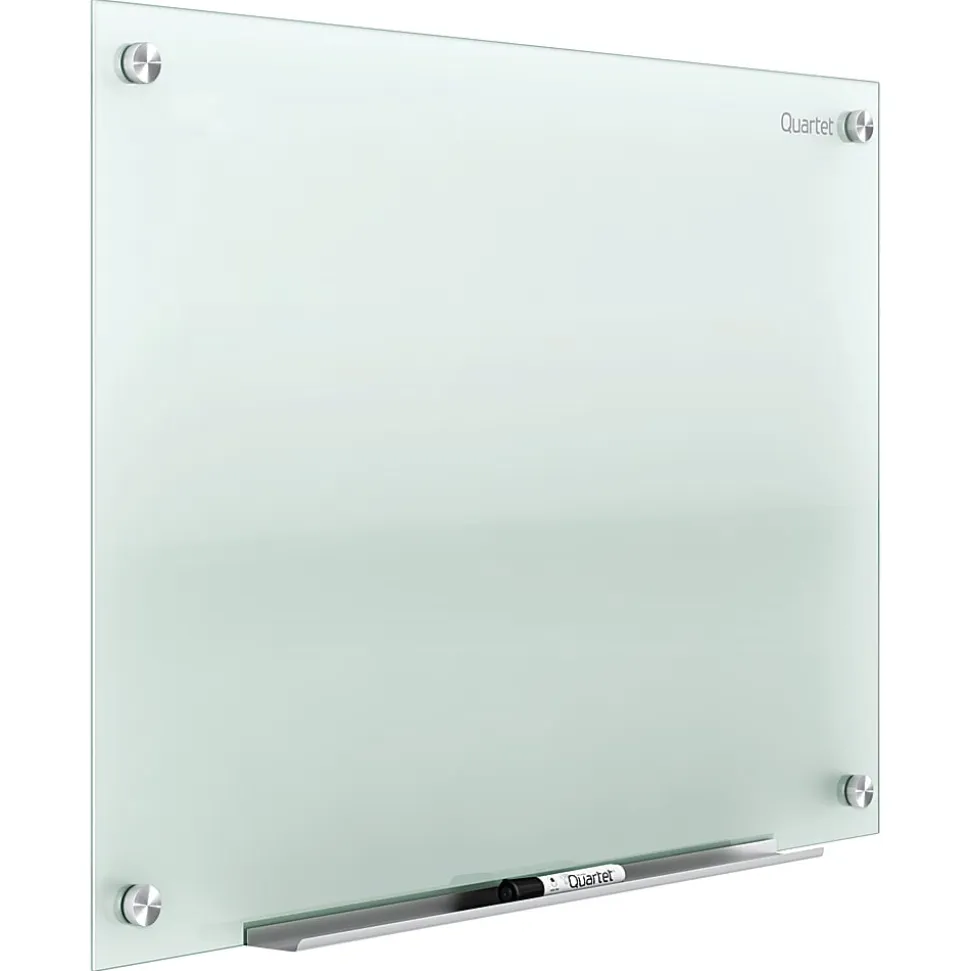 Quartet Infinity® Tempered Glass Unframed Non-Magnetic Dry-Erase Whiteboard, 48" x 36", Frosted
