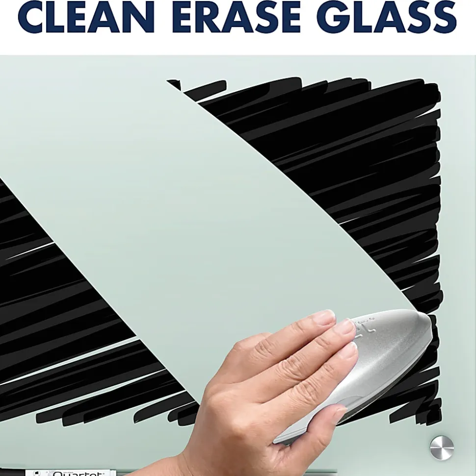 Quartet Infinity® Tempered Glass Unframed Non-Magnetic Dry-Erase Whiteboard, 48" x 36", Frosted