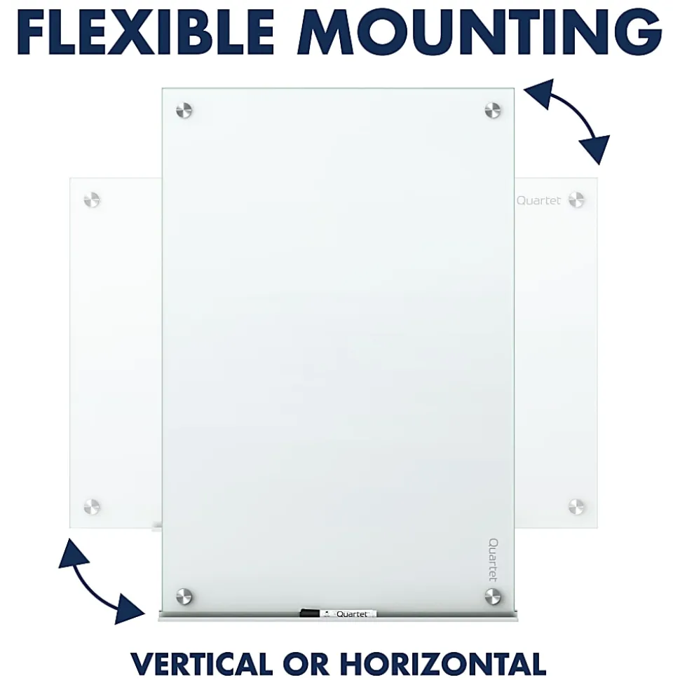 Quartet® Infinity™ Unframed Glass Non-Magnetic Dry-Erase Whiteboard, 96" x 48", White