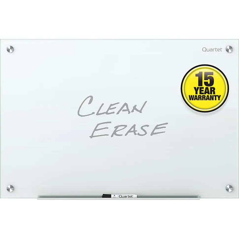 Quartet® Infinity™ Unframed Glass Non-Magnetic Dry-Erase Whiteboard, 96" x 48", White