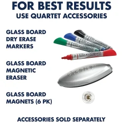Quartet® Infinity™ Unframed Glass Non-Magnetic Dry-Erase Whiteboard, 96