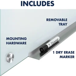 Quartet Infinity® Unframed Glass Non-Magnetic Dry-Erase Whiteboard, 48