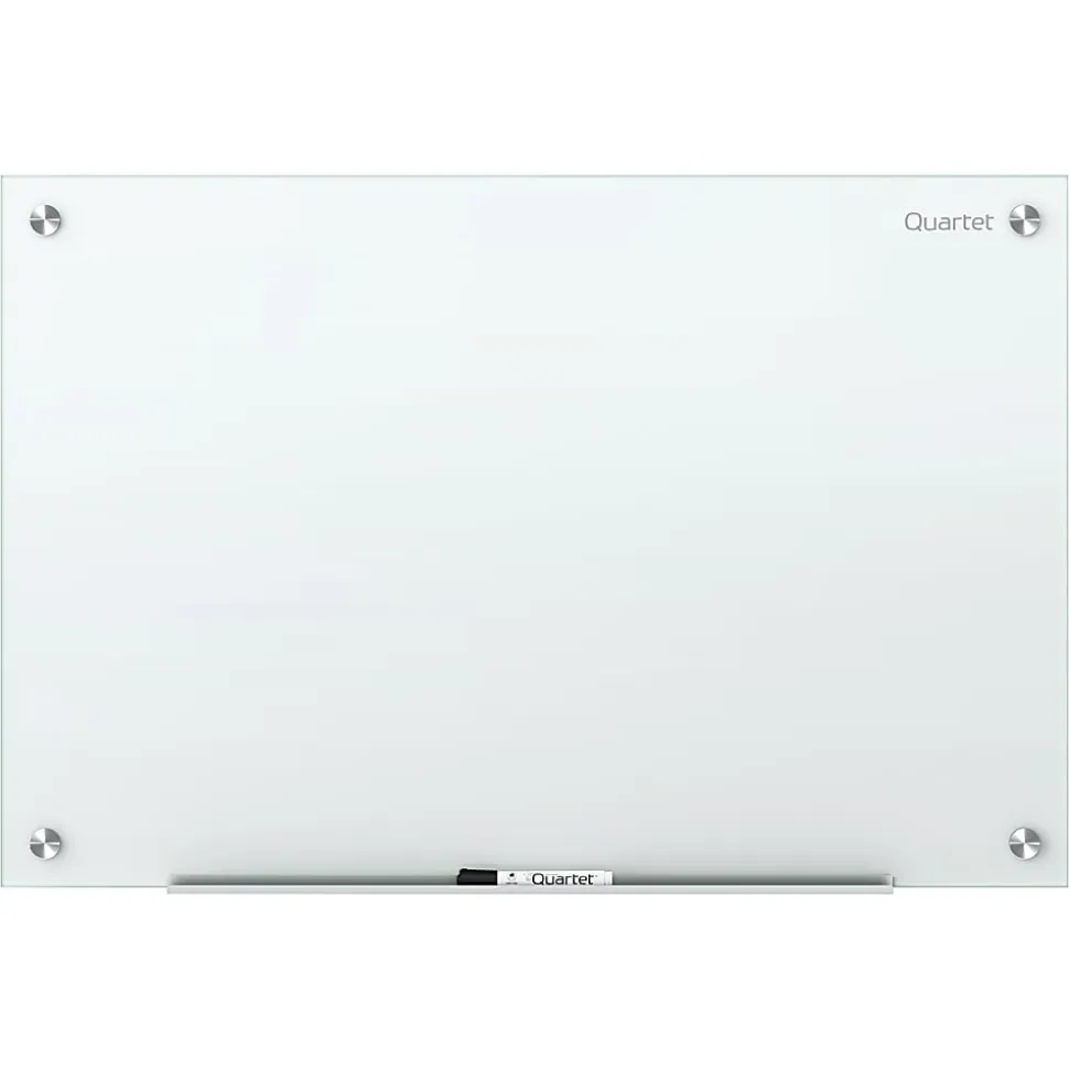 Quartet Infinity® Unframed Glass Non-Magnetic Dry-Erase Whiteboard, 48" x 36", White