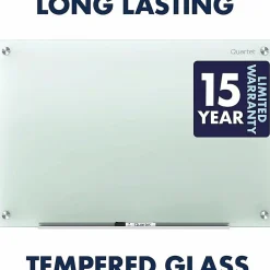 Quartet® Infinity™ Unframed Magnetic Glass Calendar Whiteboard, 18