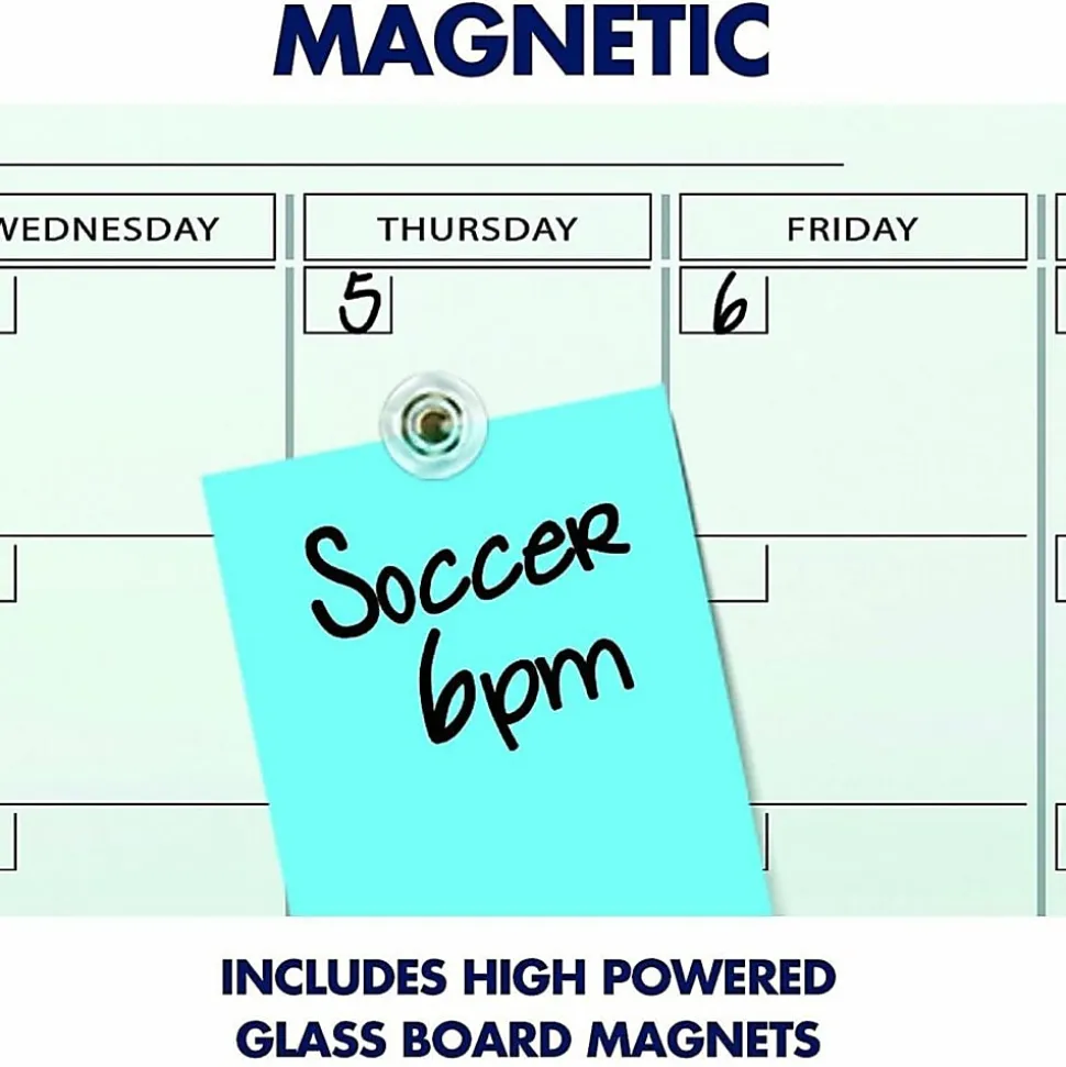Quartet® Infinity™ Unframed Magnetic Glass Calendar Whiteboard, 18" x 24", White