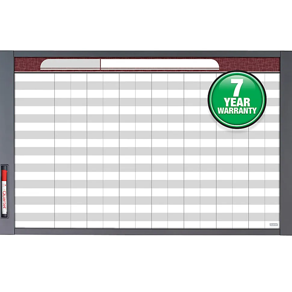 Quartet® InView™ Custom Dry-Erase Whiteboard, 37 1/2" x 23", Aluminum Frame With Gray Graphite Finish
