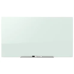 Quartet® InvisaMount™ Magnetic Glass Unframed Dry-Erase Whiteboard, 74