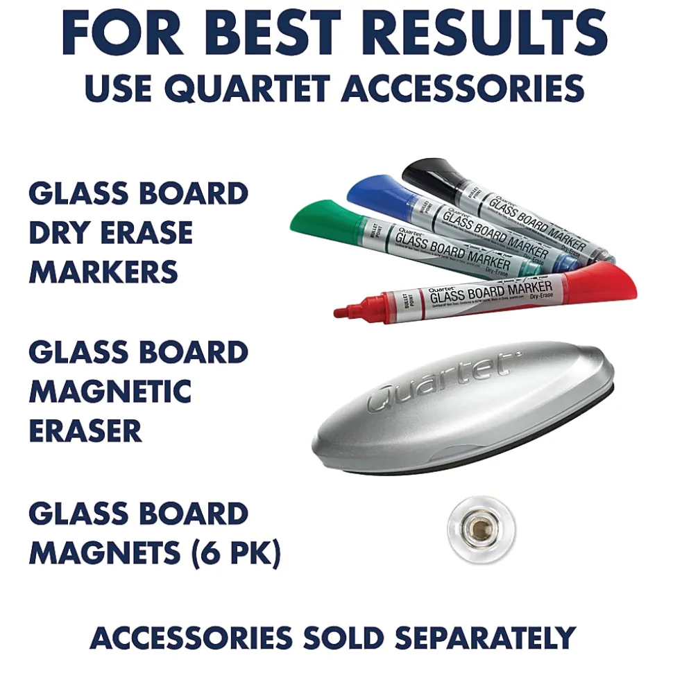 Quartet® InvisaMount™ Magnetic Unframed Dry-Erase Whiteboard, 85" x 48", White