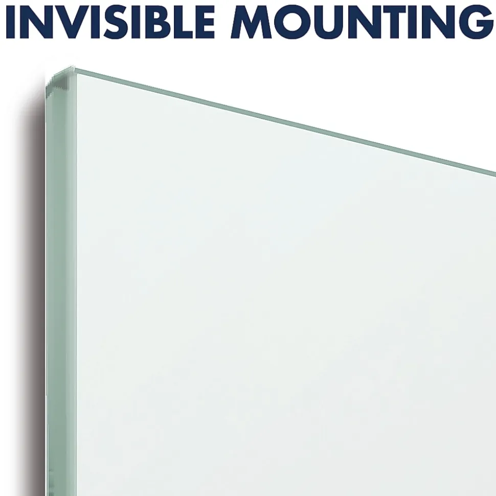 Quartet® InvisaMount™ Magnetic Unframed Dry-Erase Whiteboard, 85" x 48", White
