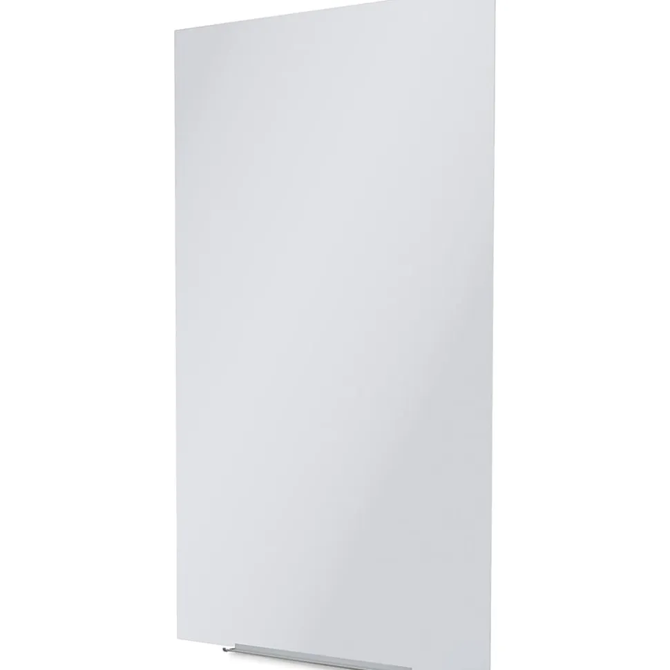 Quartet InvisaMount Vertical Glass Dry-Erase Board - 28x50 - 50" (4.2 ft)x 28" (2.3 ft) - White Glass Surface - Rectangle - Vertical - Magnetic