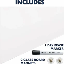 Quartet InvisaMount Vertical Glass Dry-Erase Board - 42x72 - 72