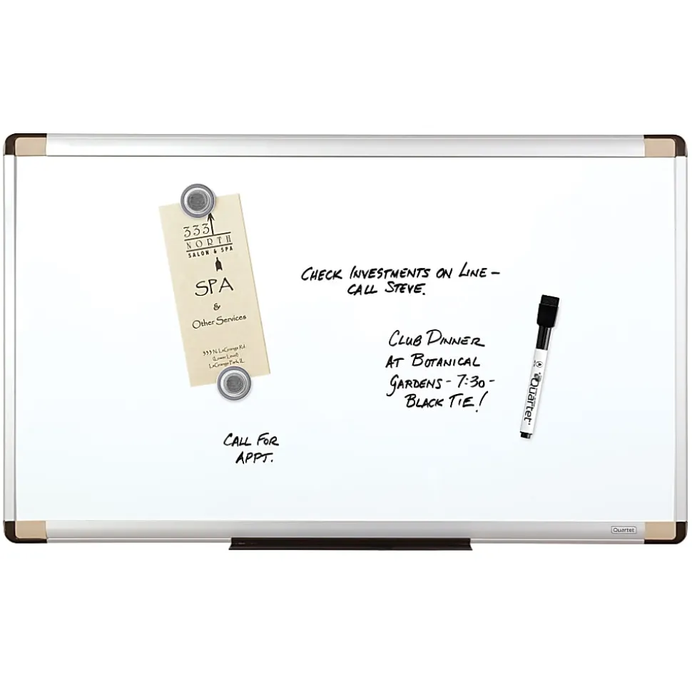 Quartet® Magentic Dry-Erase Whiteboard, 18" x 30", Metal Frame With Silver Finish