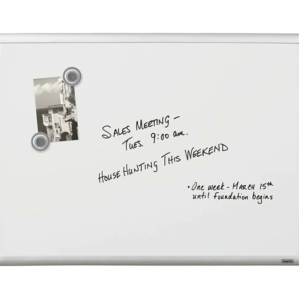 Quartet® Magnetic Dry-Erase Whiteboard, 17" x 23", Steel Frame With Black/Silver Finish