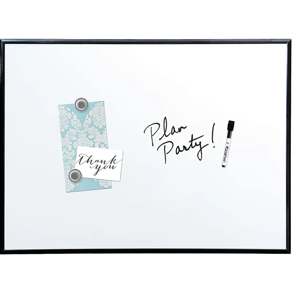 Quartet® Magnetic Dry-Erase Whiteboard With Aluminum Frame With 36" x 24", Aluminum Frame With Black Finish