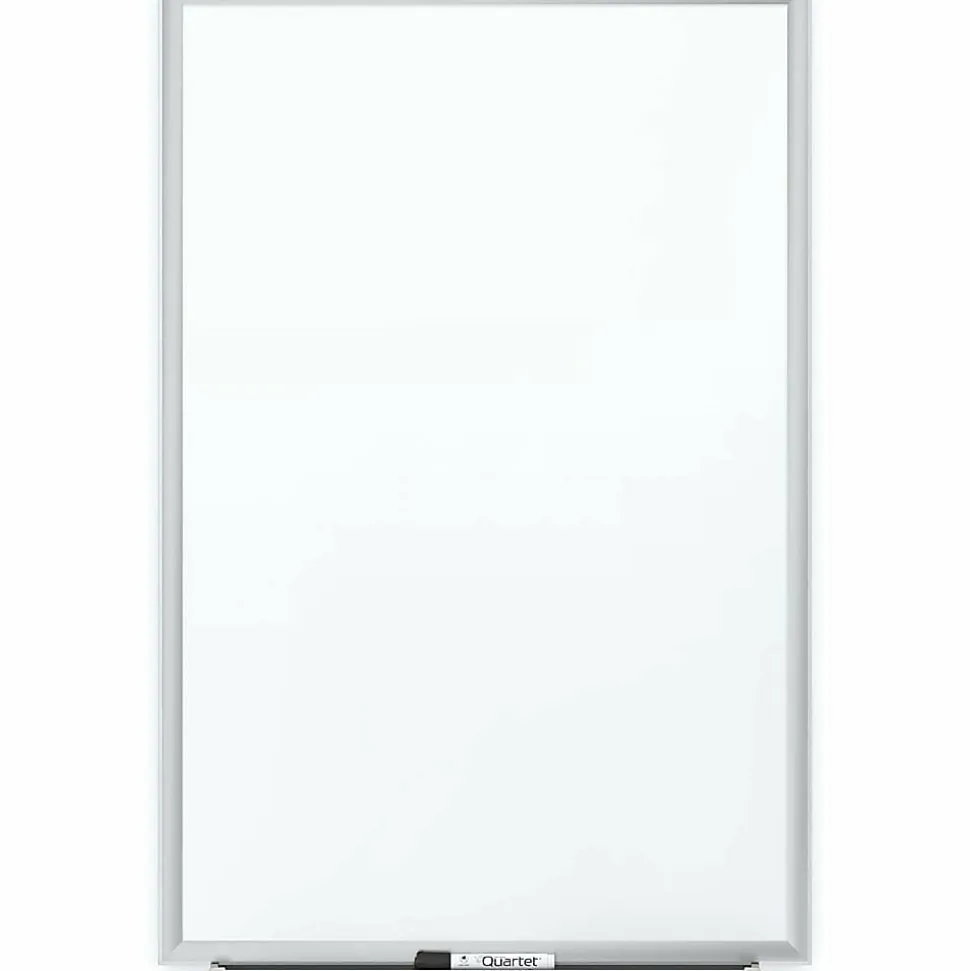 Quartet® Magnetic Porcelain Dry-Erase Whiteboard, 48" x 96", Aluminum Frame With Silver Finish