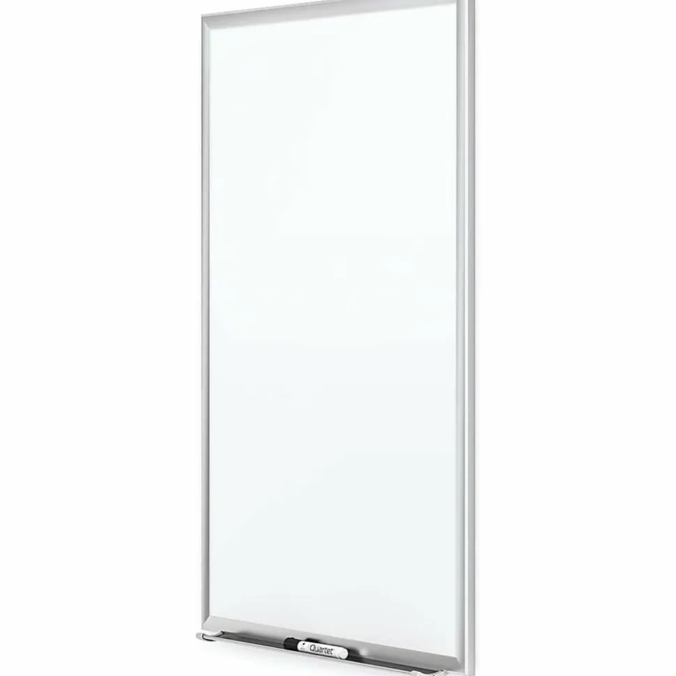 Quartet® Magnetic Porcelain Dry-Erase Whiteboard, 48" x 96", Aluminum Frame With Silver Finish