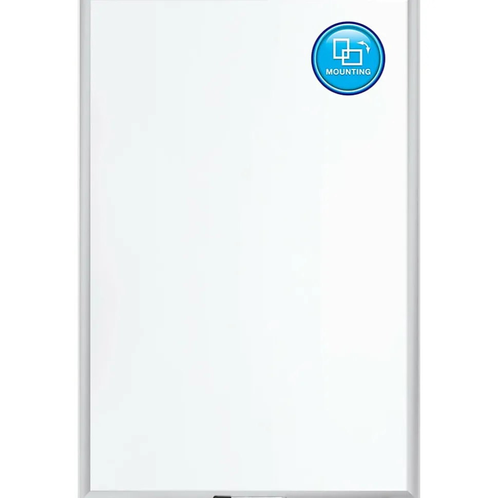 Quartet® Magnetic Porcelain Dry-Erase Whiteboard, 48" x 96", Aluminum Frame With Silver Finish