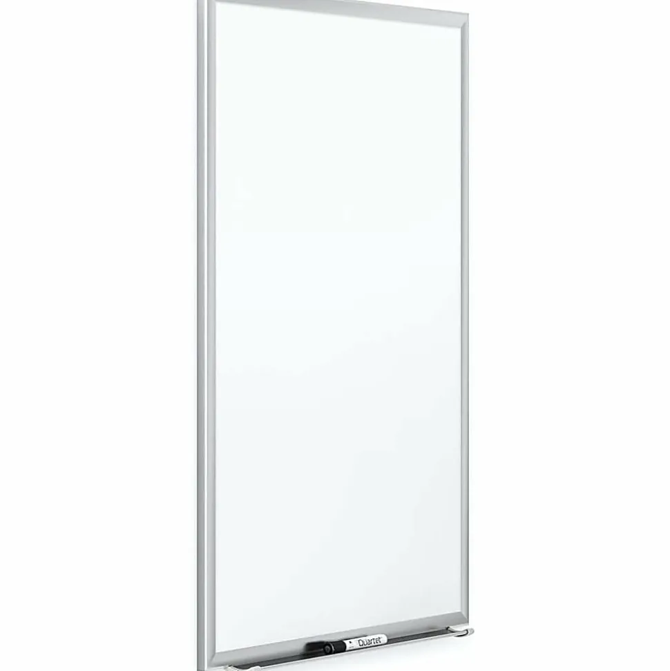 Quartet® Magnetic Porcelain Dry-Erase Whiteboard, 48" x 96", Aluminum Frame With Silver Finish