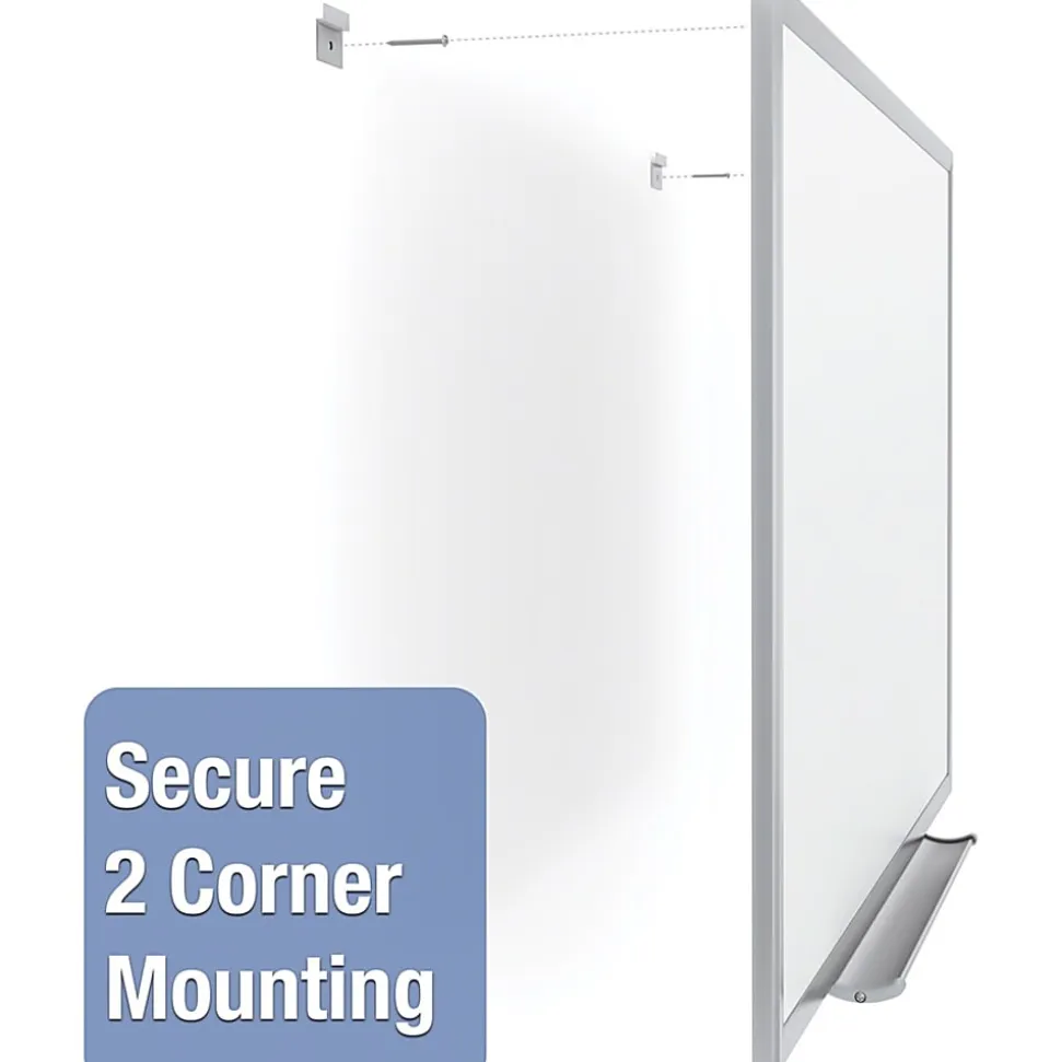 Quartet® Magnetic Porcelain Dry-Erase Whiteboard, 48" x 96", Aluminum Frame With Silver Finish