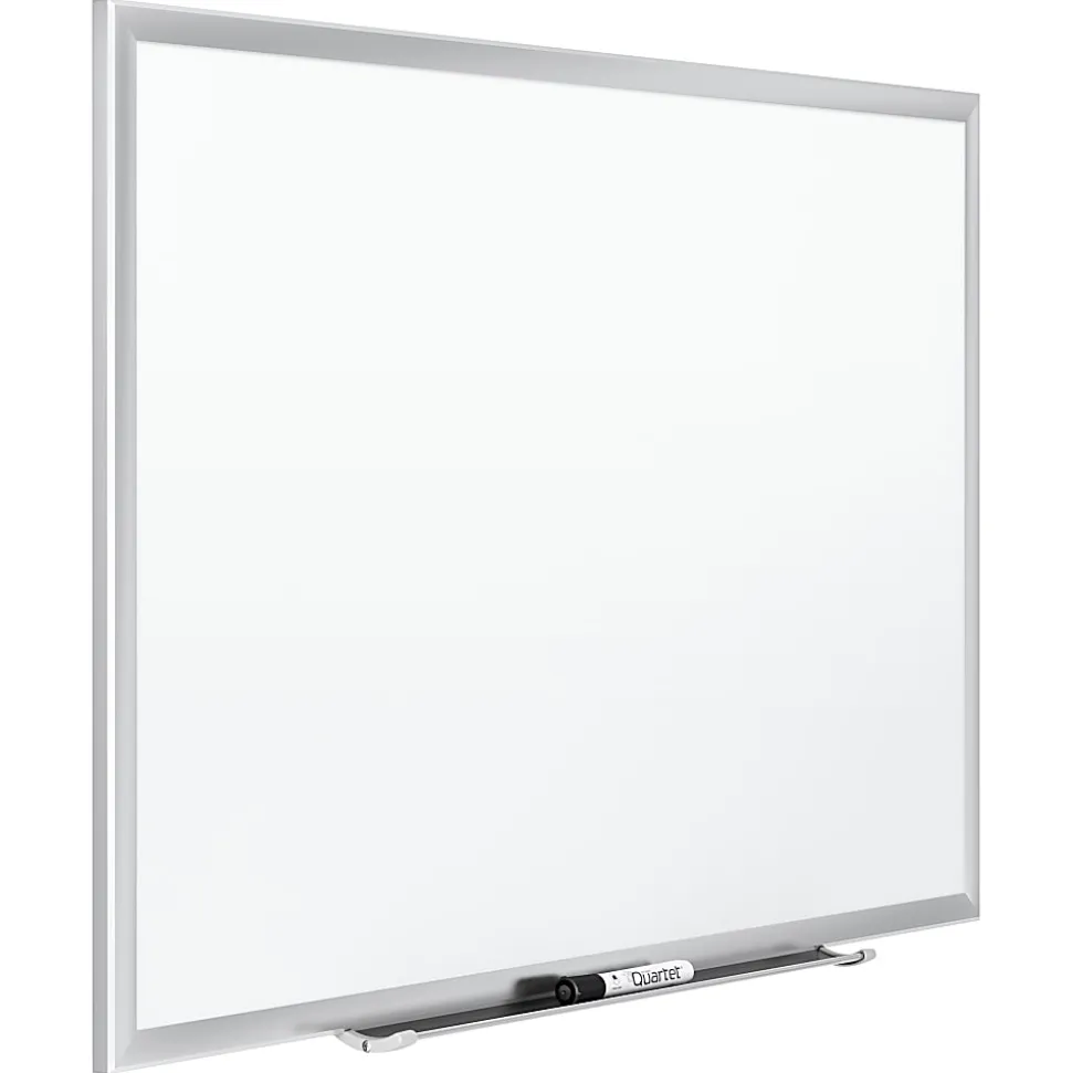 Quartet® Magnetic Porcelain Dry-Erase Whiteboard, 24" x 36", Aluminum Frame With Silver Finish