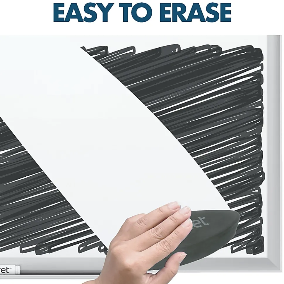 Quartet® Magnetic Porcelain Dry-Erase Whiteboard, 36" x 48", Aluminum Frame With Silver Finish