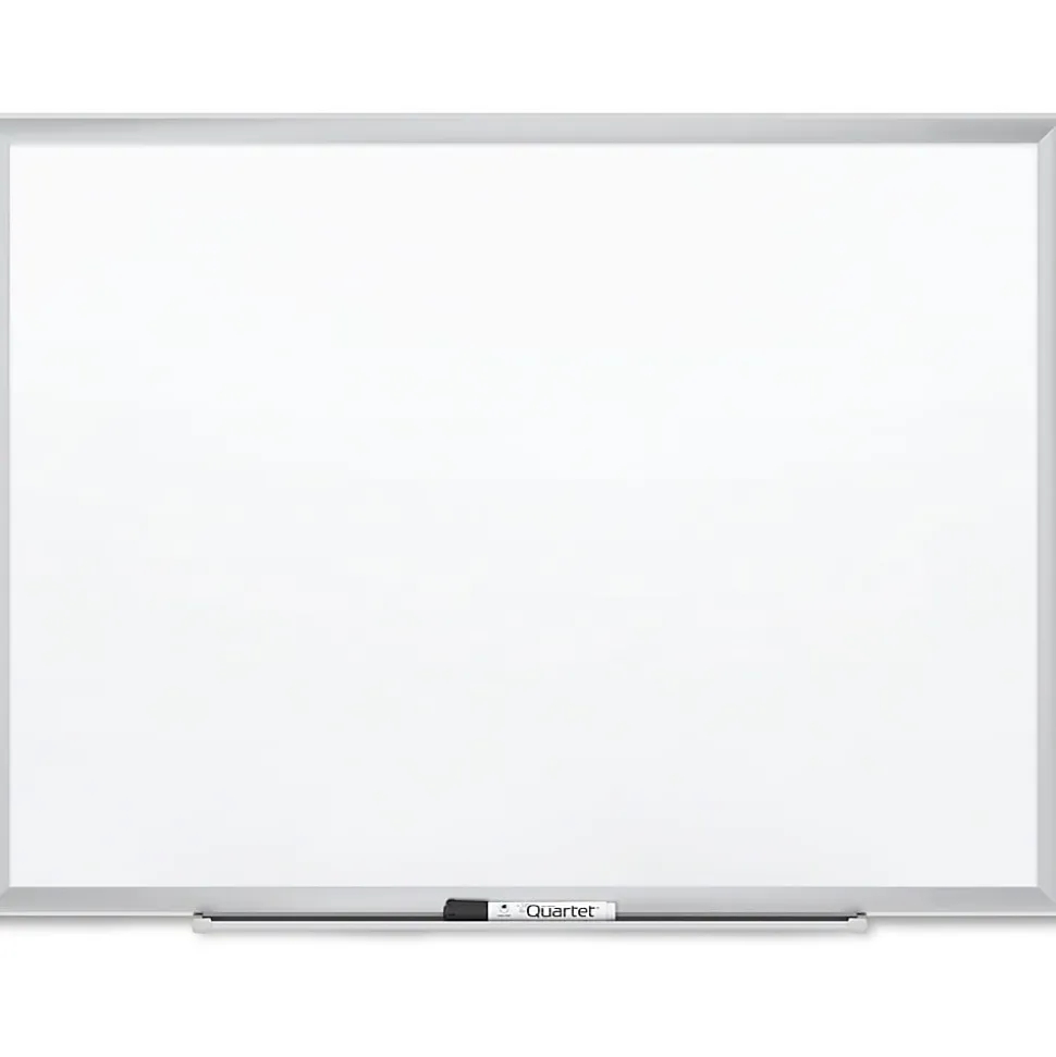 Quartet® Magnetic Porcelain Dry-Erase Whiteboard, 36" x 48", Aluminum Frame With Silver Finish