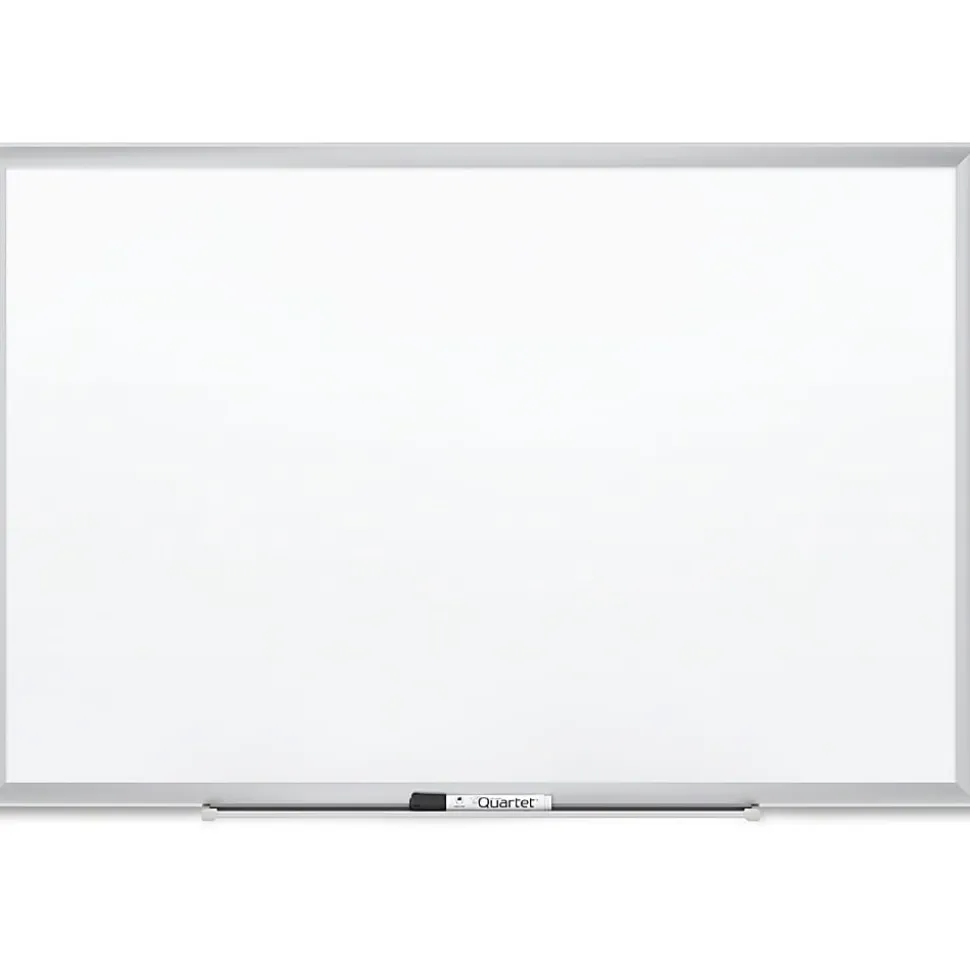 Quartet® Magnetic Porcelain Dry-Erase Whiteboard, 48" x 72", Aluminum Frame With Silver Finish