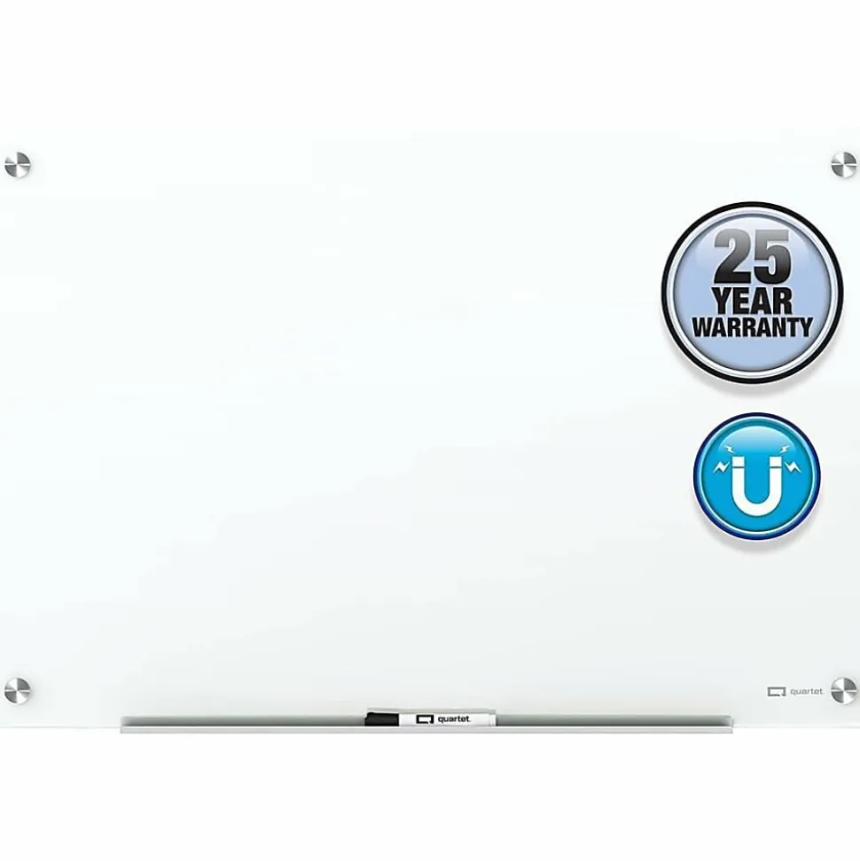 Quartet® Magnetic Unframed Dry-Erase Whiteboard, 72" x 48", Brilliance White