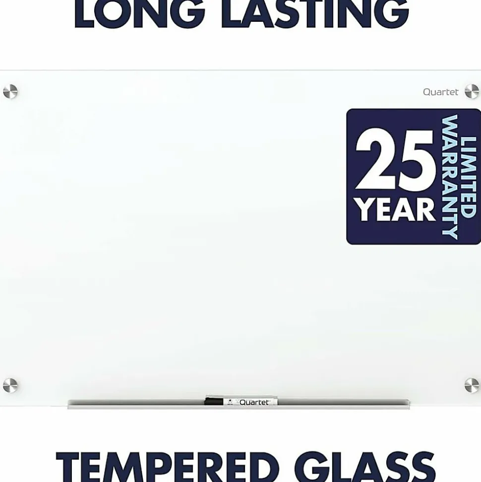 Quartet® Magnetic Unframed Dry-Erase Whiteboard, 72" x 48", Brilliance White