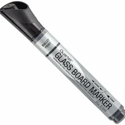 Quartet® Premium Glass Board Dry-Erase Markers, Bullet Tip, Black, Pack Of 12