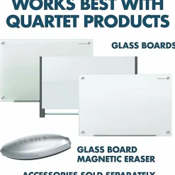 Quartet® Premium Glass Board Dry-Erase Markers, Bullet Tip, Black, Pack Of 12